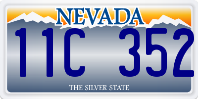 NV license plate 11C352