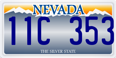 NV license plate 11C353