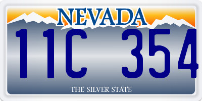 NV license plate 11C354