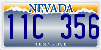 NV license plate 11C356