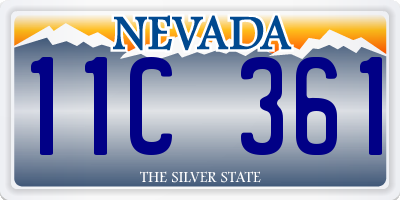 NV license plate 11C361