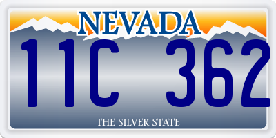 NV license plate 11C362