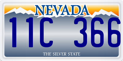 NV license plate 11C366
