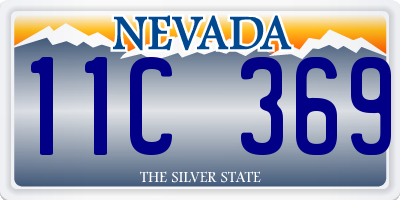 NV license plate 11C369