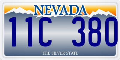 NV license plate 11C380