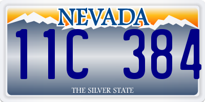 NV license plate 11C384