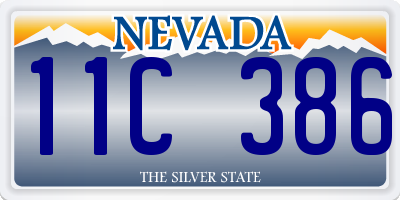 NV license plate 11C386