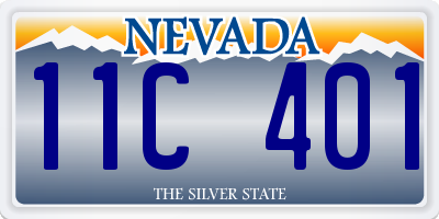 NV license plate 11C401