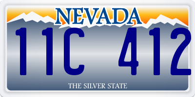 NV license plate 11C412
