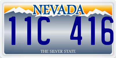 NV license plate 11C416