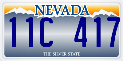 NV license plate 11C417