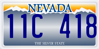 NV license plate 11C418
