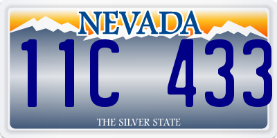 NV license plate 11C433