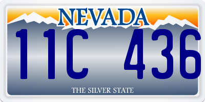 NV license plate 11C436