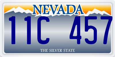 NV license plate 11C457
