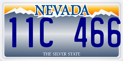 NV license plate 11C466