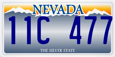 NV license plate 11C477