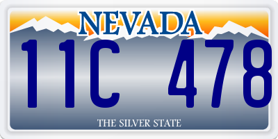 NV license plate 11C478