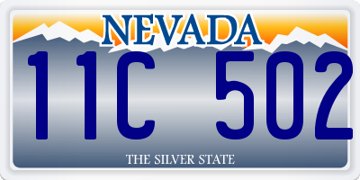 NV license plate 11C502