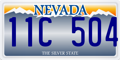 NV license plate 11C504