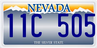NV license plate 11C505