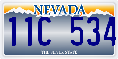 NV license plate 11C534