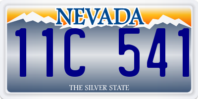 NV license plate 11C541