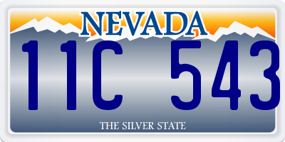 NV license plate 11C543