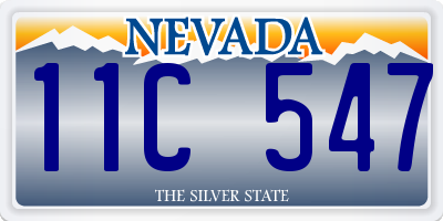 NV license plate 11C547