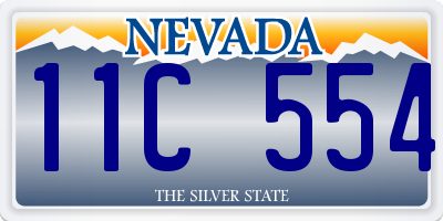 NV license plate 11C554