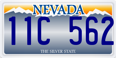 NV license plate 11C562