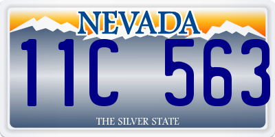 NV license plate 11C563