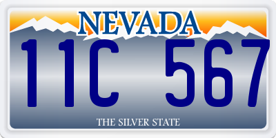 NV license plate 11C567