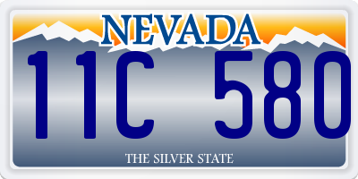 NV license plate 11C580