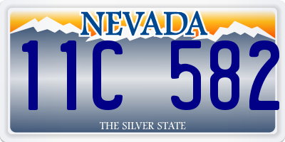 NV license plate 11C582