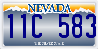 NV license plate 11C583