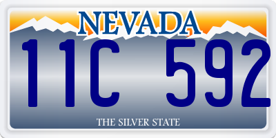 NV license plate 11C592
