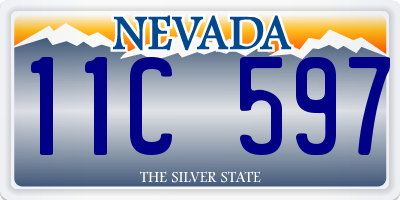 NV license plate 11C597