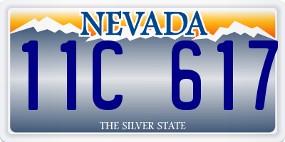 NV license plate 11C617