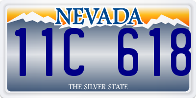 NV license plate 11C618