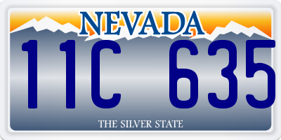 NV license plate 11C635