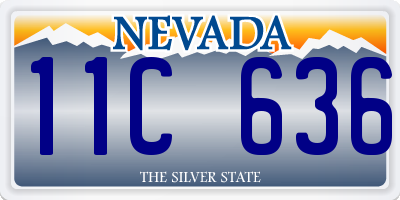 NV license plate 11C636