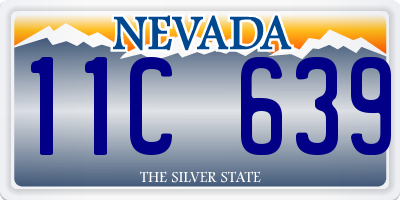 NV license plate 11C639