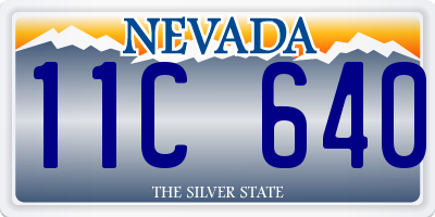 NV license plate 11C640