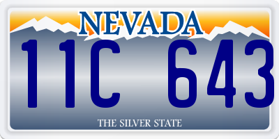 NV license plate 11C643