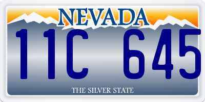 NV license plate 11C645