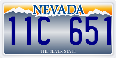 NV license plate 11C651