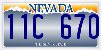 NV license plate 11C670