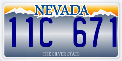 NV license plate 11C671