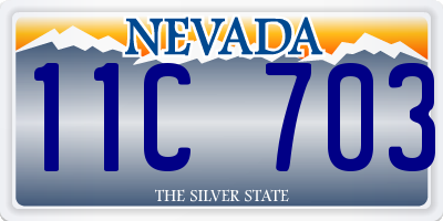 NV license plate 11C703